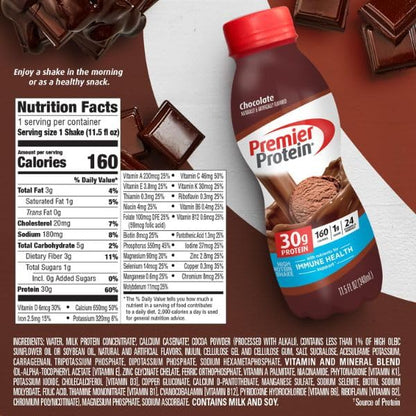 Premier Protein Shake: 30g Protein, 1g Sugar, 12-Pack