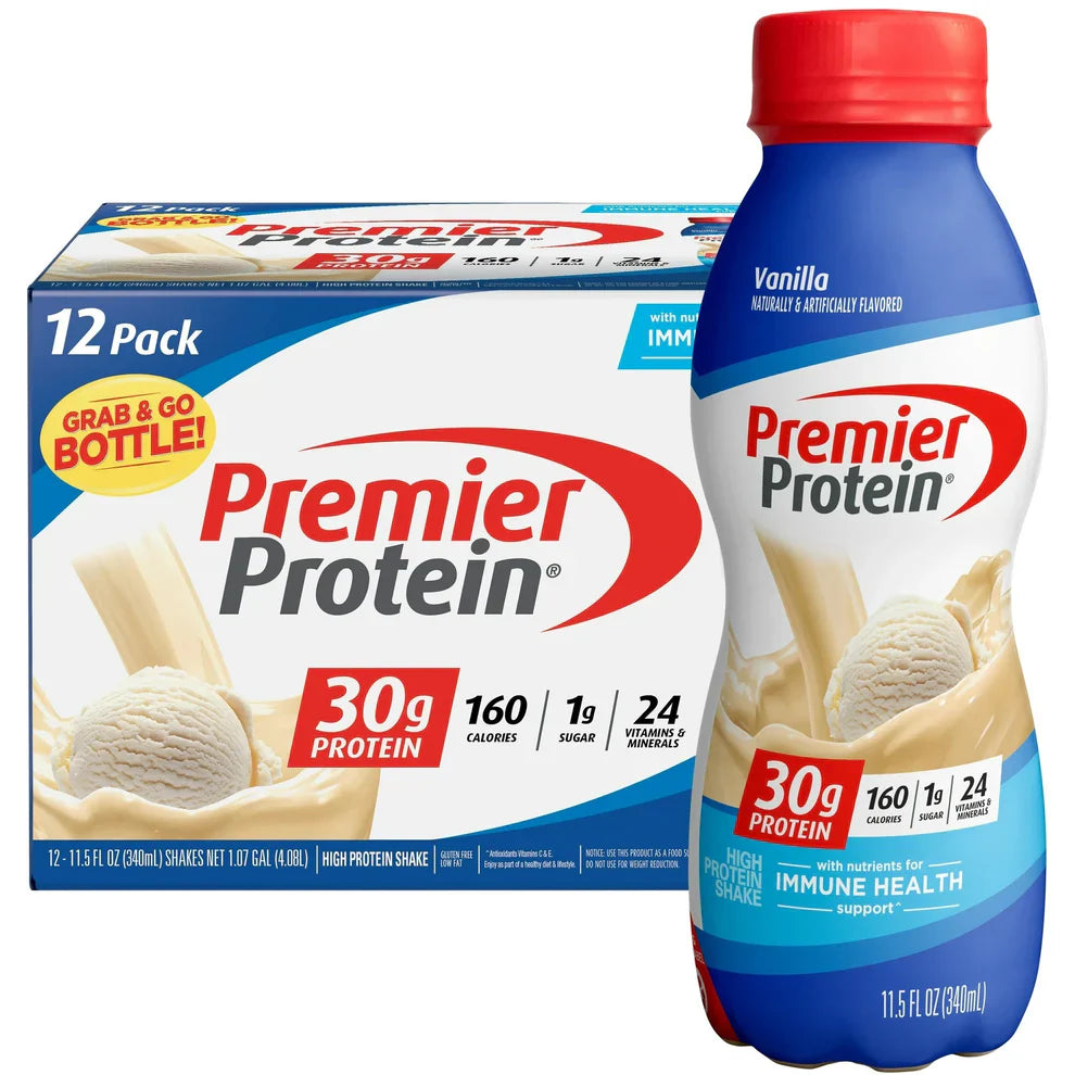 Premier Protein Shake: 30g Protein, 1g Sugar, 12-Pack